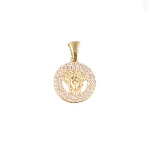 Pandantiv model Versace din aur galben 14K 